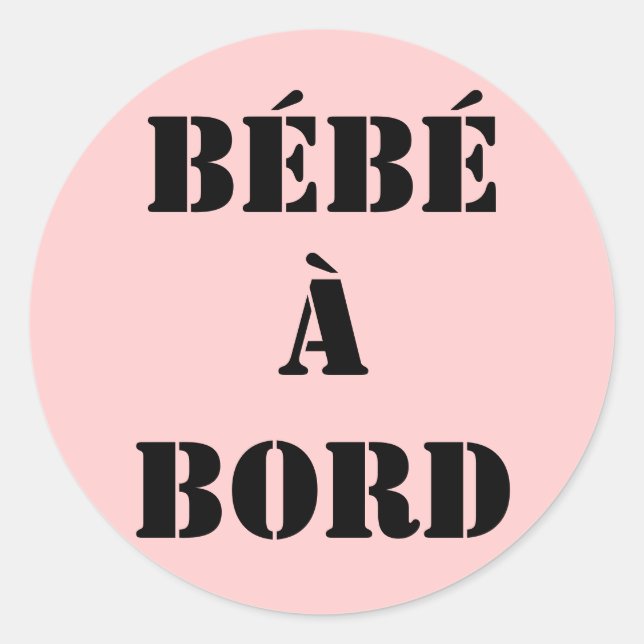 Adesivo sticker “bebé à bordo " (Frente)