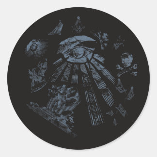 Adesivo Sticker Black Masonic Fantasy Blue