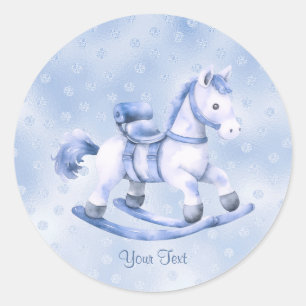 Adesivo Sticker Blue Rocking Horse