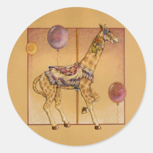 Adesivo Sticker - Carousel Giraffe
