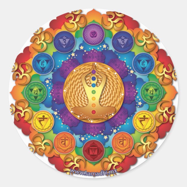 Adesivo Sticker chakras (Frente)