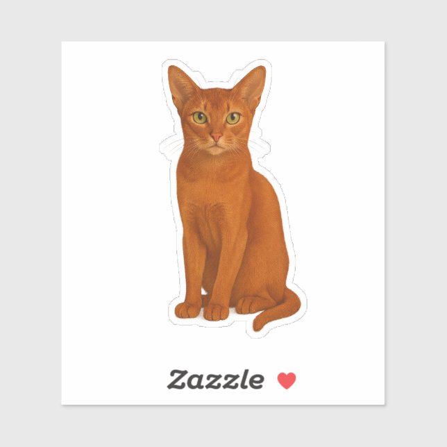 Adesivo Sticker Chat Abyssin Roux (Folha)
