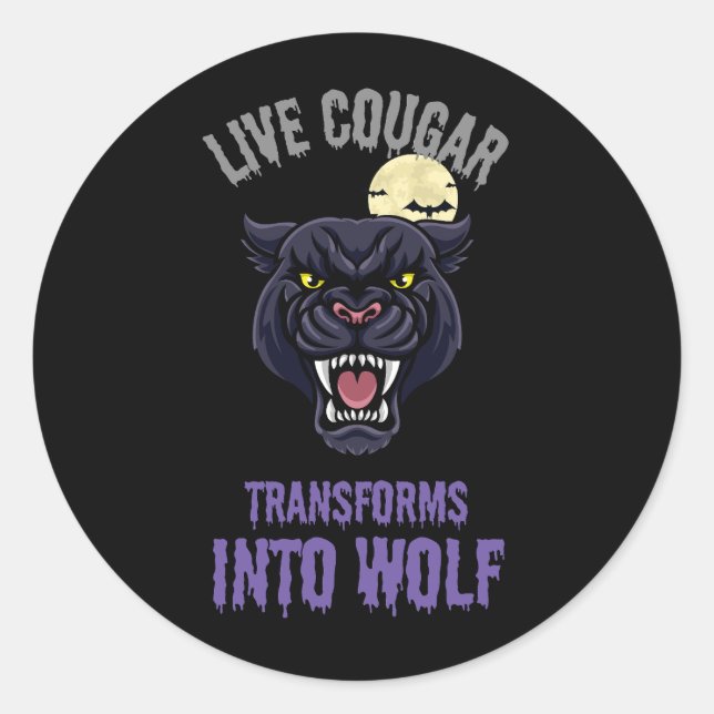 Adesivo sticker cougar live  (Frente)
