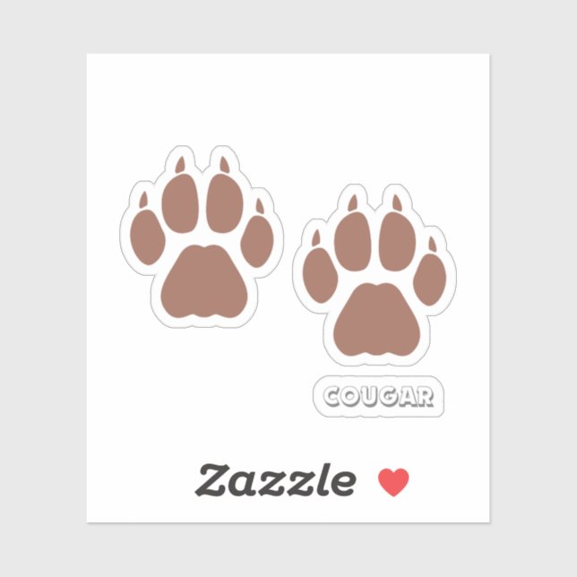 Adesivo sticker custom cougar (Folha)