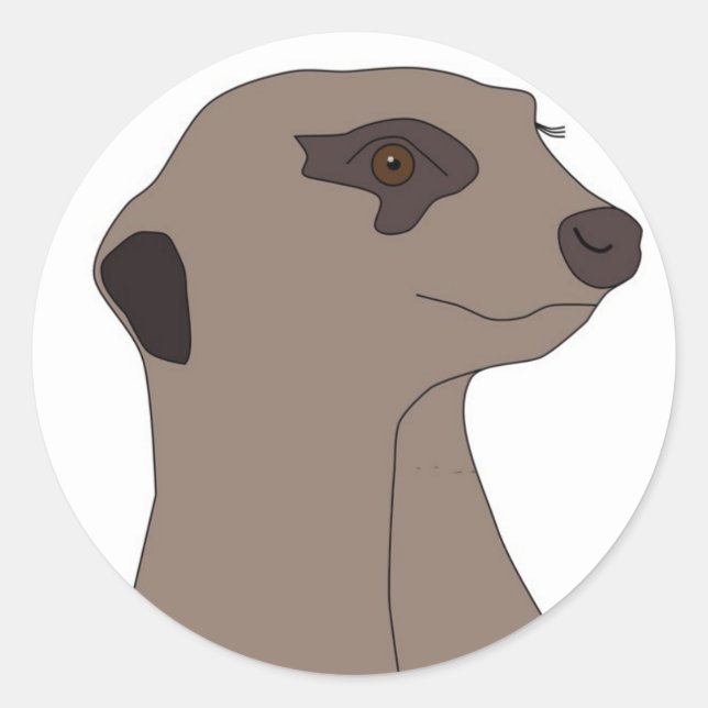 Adesivo Sticker "Cute Meerkat" (Frente)