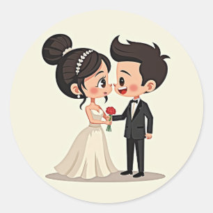 Adesivo Sticker de Casamento de Conexão de Amor