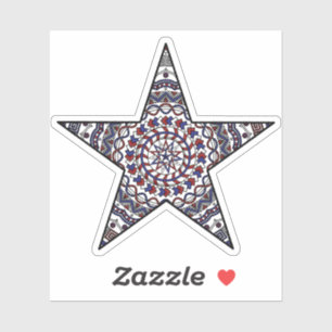 Adesivo Sticker de Contorno da Estrela de Independência