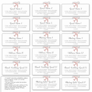 Adesivo Sticker de Endereços de Convidado de Praia