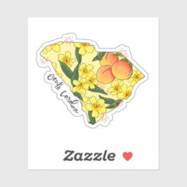 Adesivo Sticker de Estado Ilustrado da Carolina do Sul