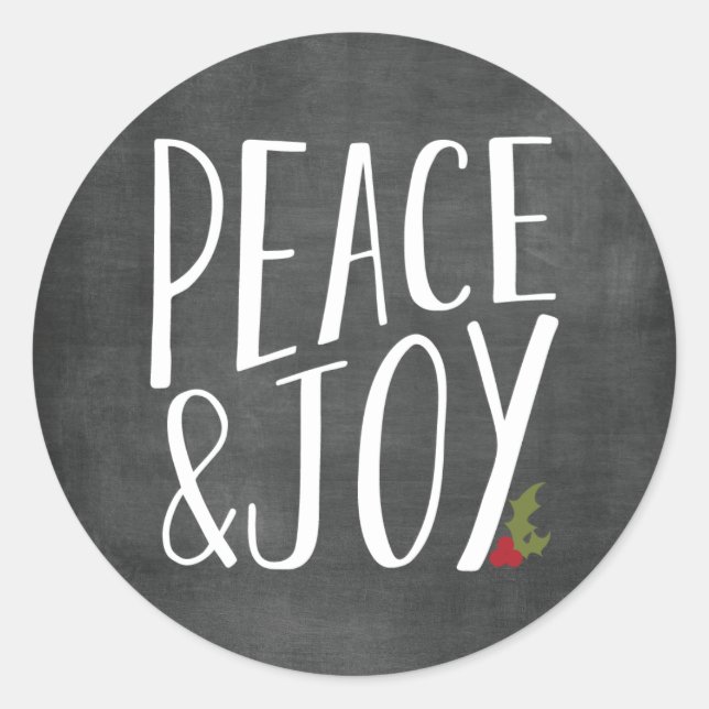 Adesivo Sticker de Férias de Quadro de Paz e Joy (Frente)