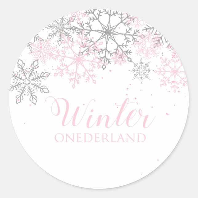 Adesivo Sticker de Floco de Neve do Winter Onederland (Frente)
