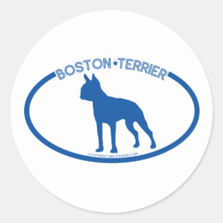Adesivo Sticker de Silhouette de Boston Terrier