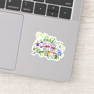 Adesivo Sticker Dios es bueno en español acuarelas