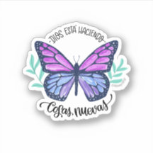 Sticker - Dios está haciendo cosas nuevas mariposa