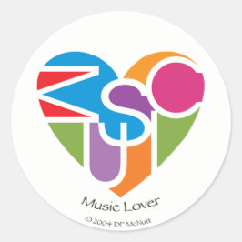 Adesivo Sticker do Lover do Heart® Music Lover