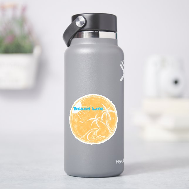 Adesivo Sticker do Vinyl Cut Beach Life (HidroFlask)