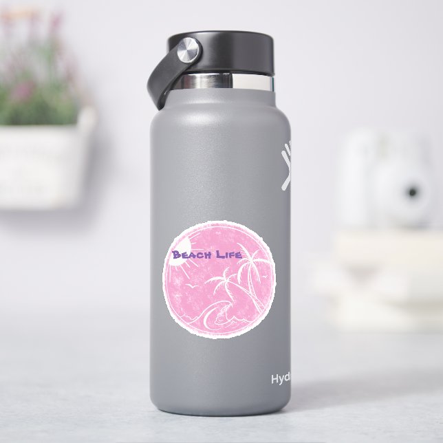 Adesivo Sticker do Vinyl Cut Beach Life (HidroFlask)