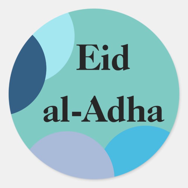 Adesivo Sticker,eid al-adha,muçulmano,islâmico,mubarak eid (Frente)