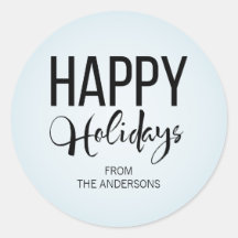 Sticker Feliz de Feriados do Esqui de inverno