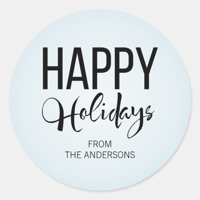 Adesivo Sticker Feliz de Feriados do Esqui de inverno (Frente)