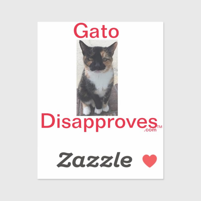 Adesivo Sticker Gato Desaprova (Folha)