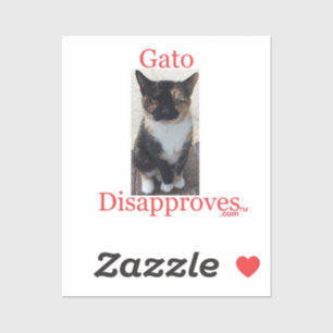 Adesivo Sticker Gato Desaprova