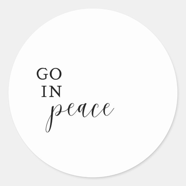 Adesivo Sticker "Go In Peace" (Frente)