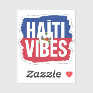 Adesivo Sticker Haïti Vibes | Drapeau haïtien graphique