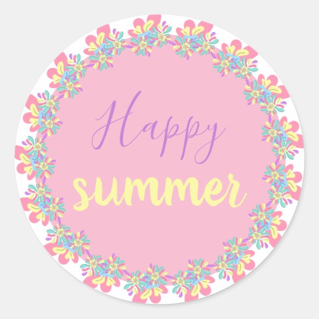 Adesivo Sticker Happy Summer (Frente)