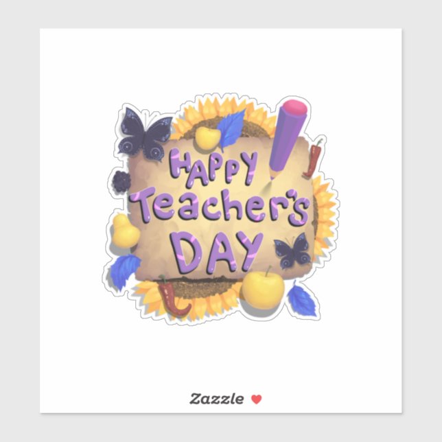 Adesivo Sticker Happy Teachers Day (Folha)