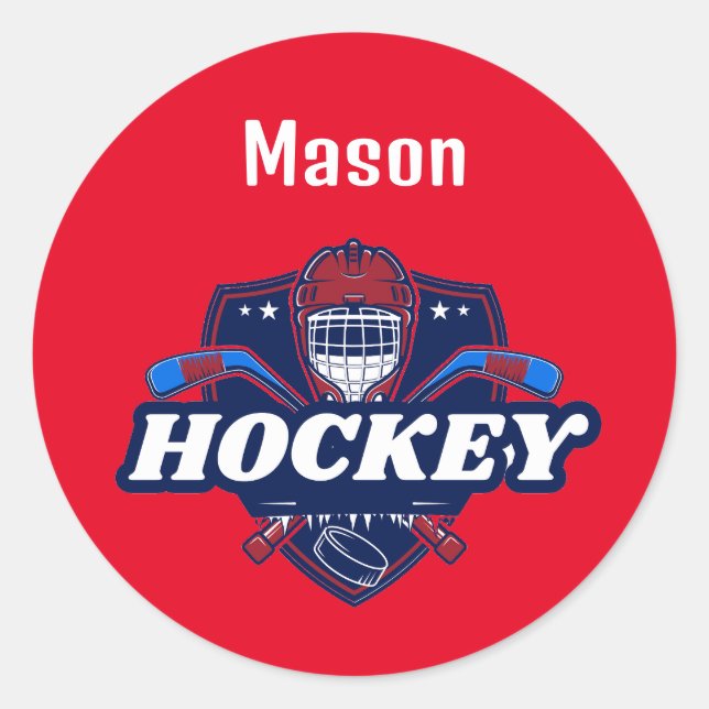 Adesivo Sticker Hockey Gear - Personalizado - Adicionar No (Frente)