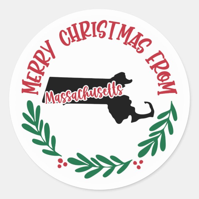 Adesivo Sticker Holiday de Massachusetts (Frente)