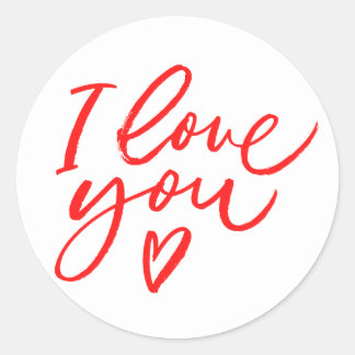 Adesivo Sticker I love you in red