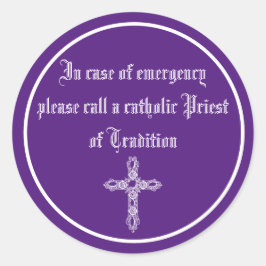 Adesivo sticker in case of emergency call a cathol priest