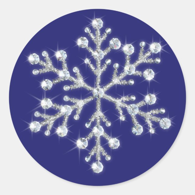 Adesivo Sticker indigo do Floco de Neve do Winter Crystal (Frente)
