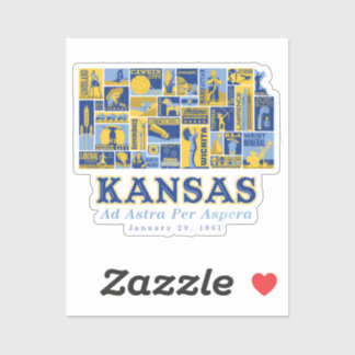 Adesivo Sticker - Kansas: Ad Astra Per Aspera