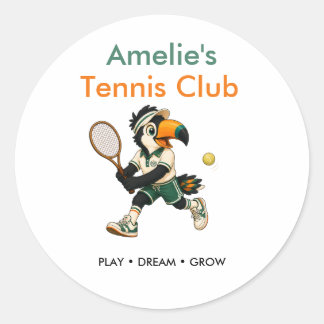 Adesivo Sticker Kids Clube de Tênis Retro Tucano Aniversár