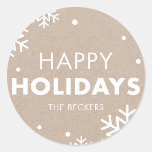 Adesivo Sticker Kraft Feliz Feriados