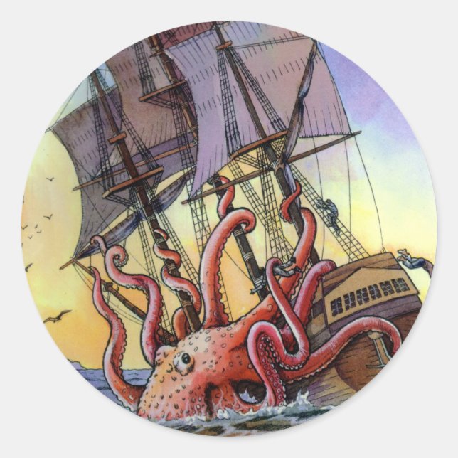 Adesivo Sticker Kraken Attack (Frente)