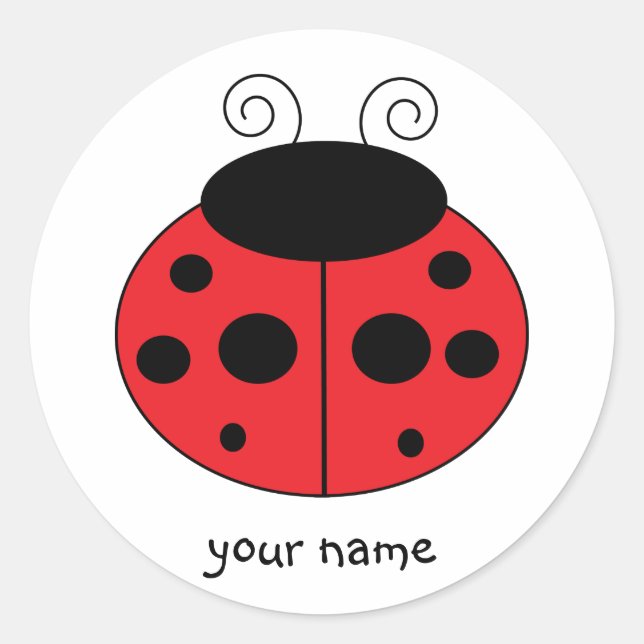 Adesivo Sticker Ladybug Personalizado (Frente)