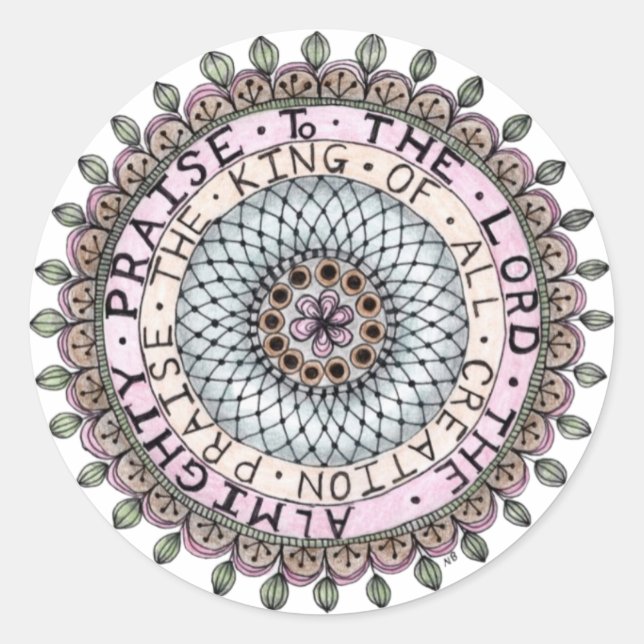 Adesivo Sticker Louva o Senhor Medalhão (Frente)