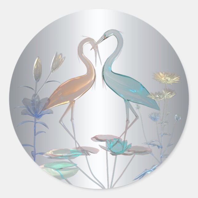 Adesivo Sticker Love Birds Silver (Frente)