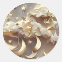 Adesivo Sticker – Luxury Creamy Celestial Moon