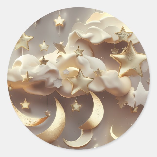 Adesivo Sticker – Luxury Creamy Celestial Moon (Frente)