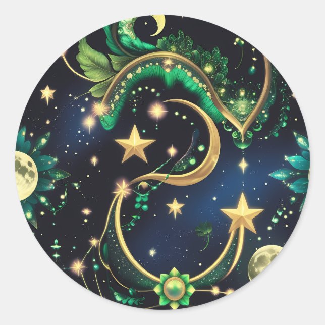 Adesivo Sticker – Luxury Obsidian Black Celestial (Frente)