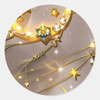 Adesivo Sticker – Luxury Topaz Yellow Celestial Moon