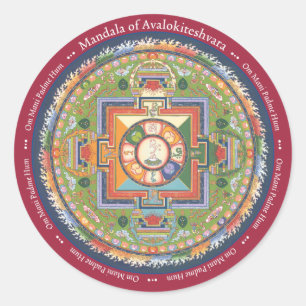 Adesivo STICKER Mandala de Chenrezig - com Mantra