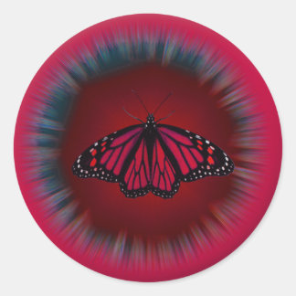 Adesivo Sticker Mandala Red Butterfly
