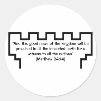 Adesivo Sticker Matthew 24:14, Torre de Vigilância de Test
