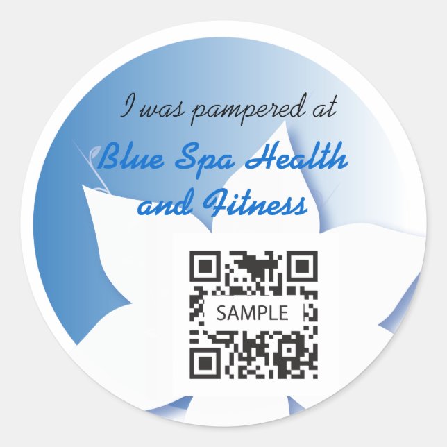 Adesivo Sticker Modelo Blue Spa (Frente)